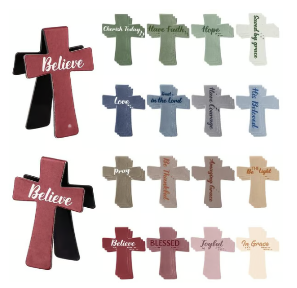 🔥LAST DAY 50% OFF -📖12 Pcs Magnetic Cross Bookmarks Gifts for Bible Study, Readers, Teachers, Students🌸✝️