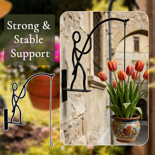 Fishing Man Hanging Plant Hoo