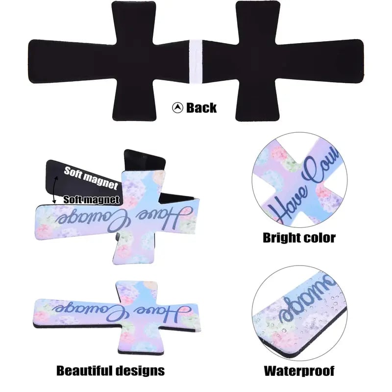 🔥LAST DAY 50% OFF -📖12 Pcs Magnetic Cross Bookmarks Gifts for Bible Study, Readers, Teachers, Students🌸✝️
