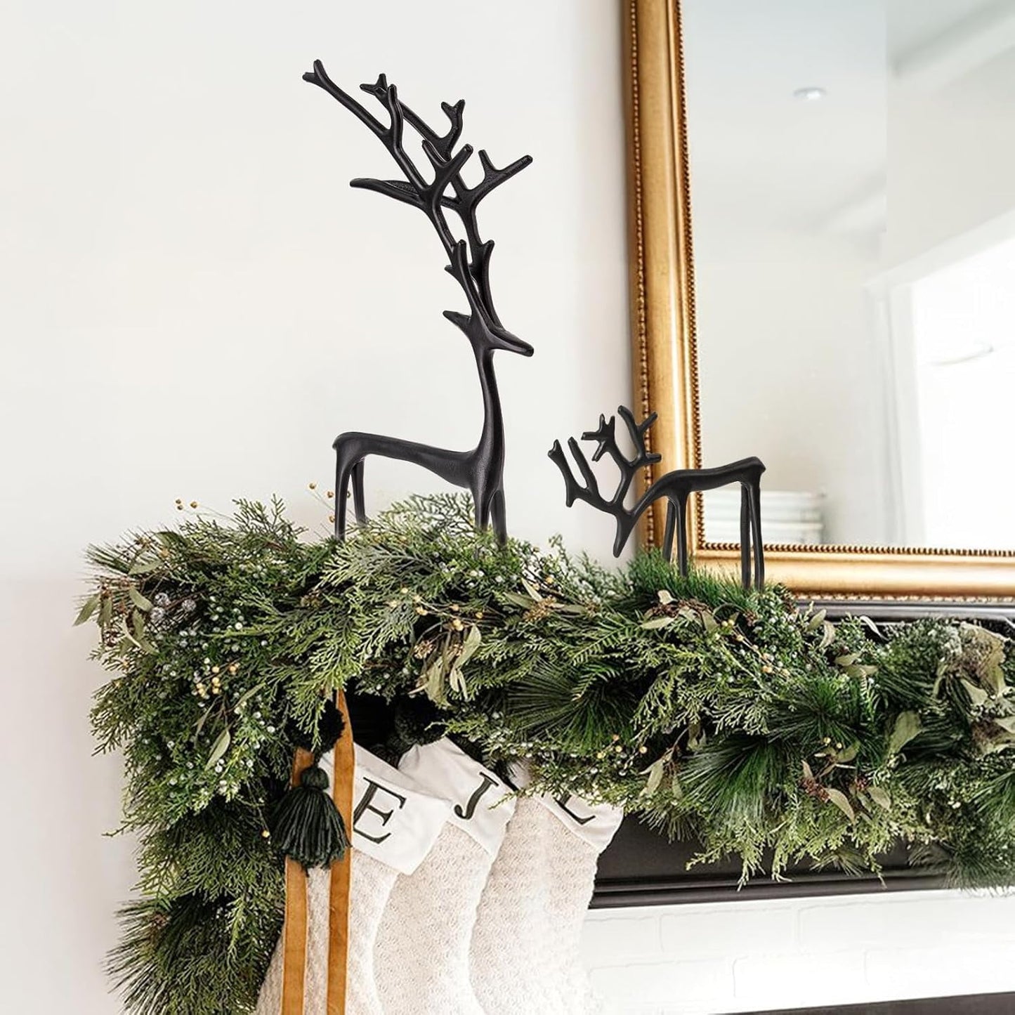🔥Christmas sale 49%🦌Black Reindeer Statue