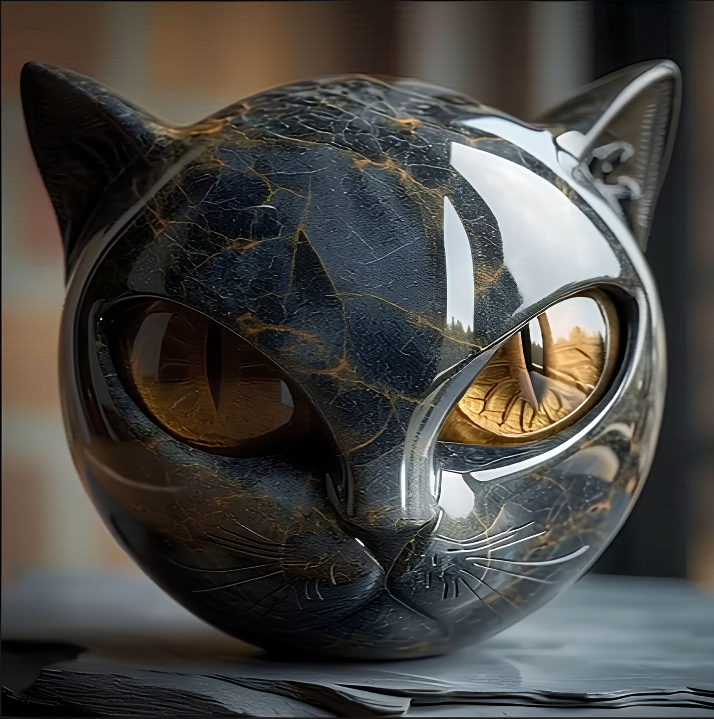 🔥LAST DAY 50% OFF - Stately home accent & sophisticated contemporary masterpiece - Opulent black cat sculpture