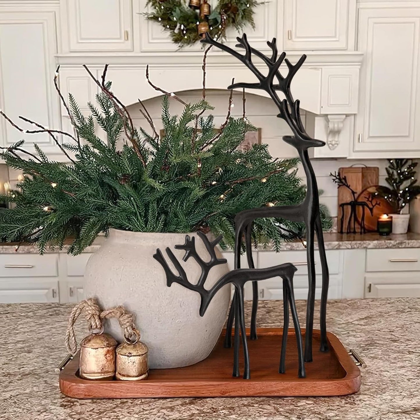 🔥Christmas sale 49%🦌Black Reindeer Statue