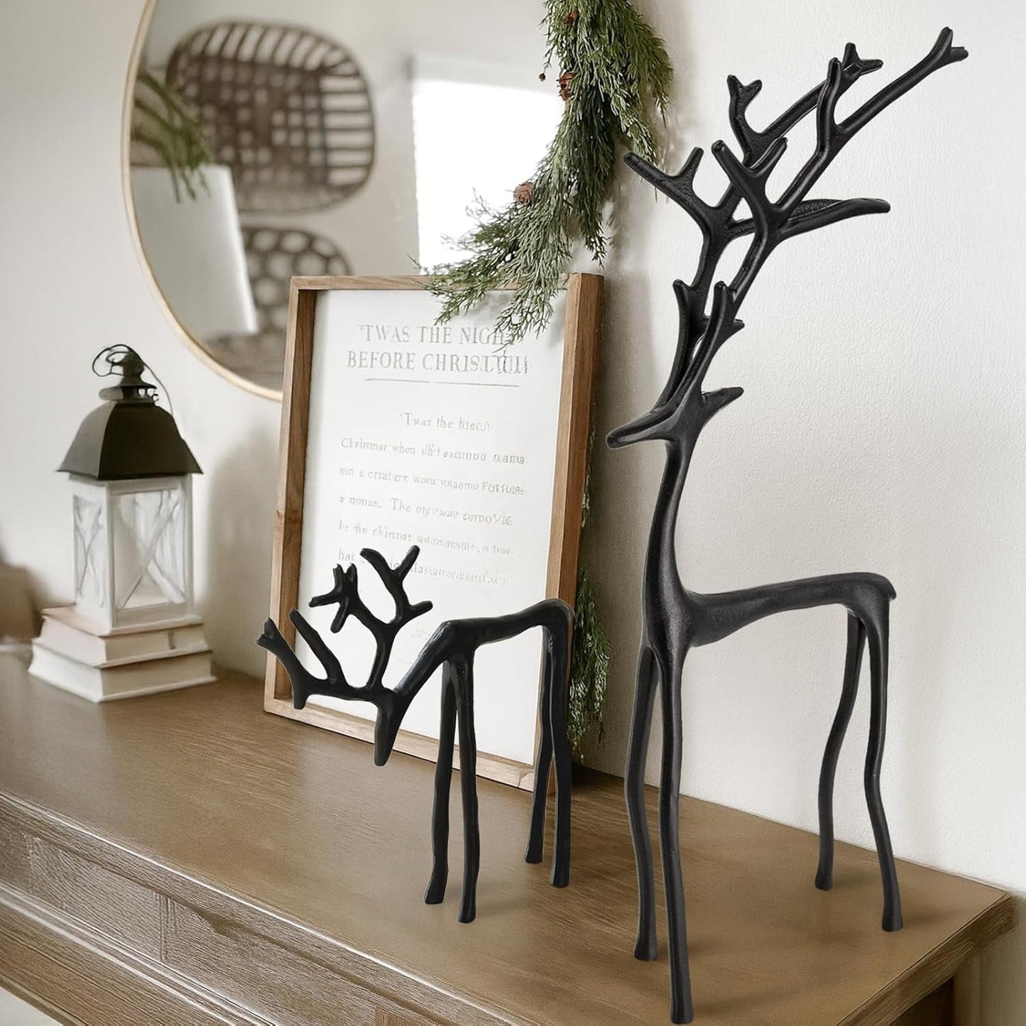 🔥Christmas sale 49%🦌Black Reindeer Statue