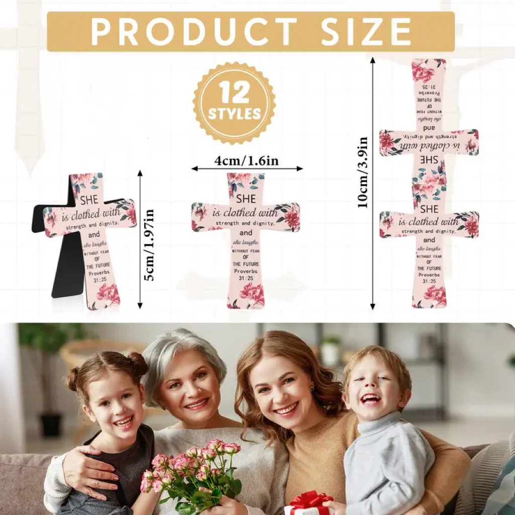 🔥LAST DAY 50% OFF -📖12 Pcs Magnetic Cross Bookmarks Gifts for Bible Study, Readers, Teachers, Students🌸✝️