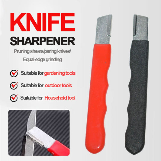 🔪Kompakt og bærbar knivsliper – 🔄Oppgradert sort med sklisikkert grep