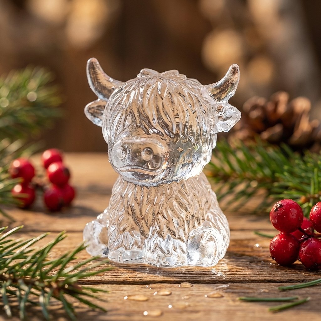 🐮 Mini Highland Cow Ice Cube Mold – Cute 3D Ice for Drinks, Parties & Gifts