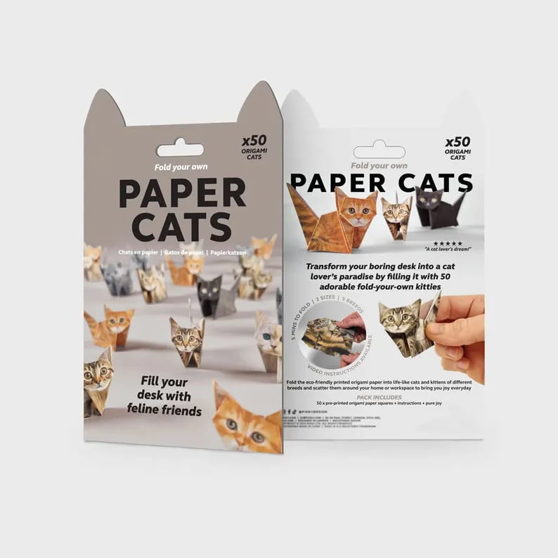 50 Pcs DIY Paper Cats Craft Kit