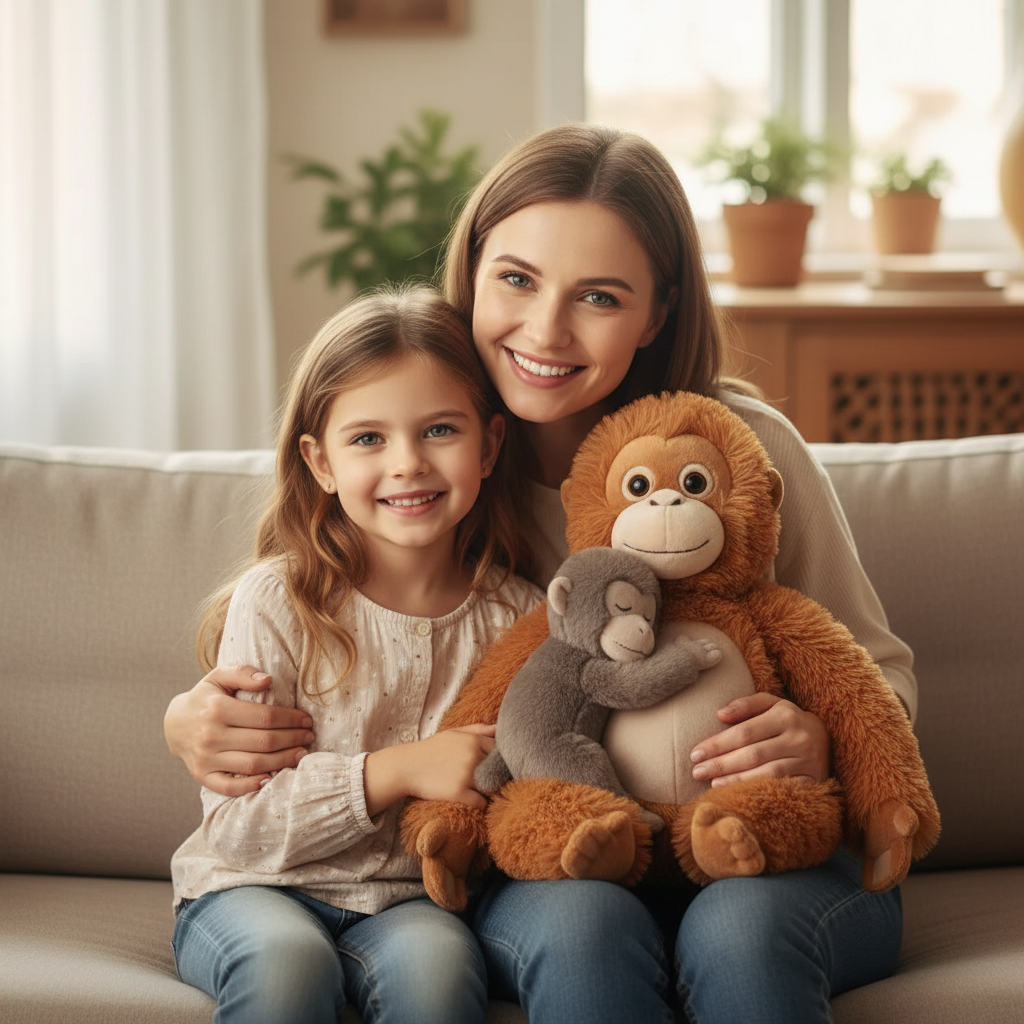 Mama Punch Monkey Plush Toy