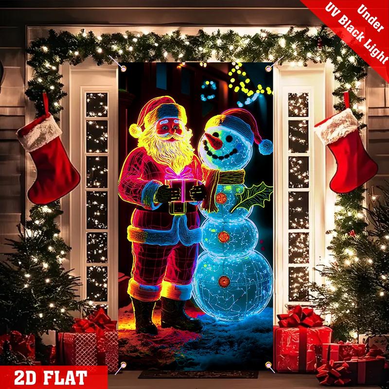 🏆Flash Sale⚡50K+ SOLD! Almost Gone-💥Fluorescent Christmas Door Cover Party Banner