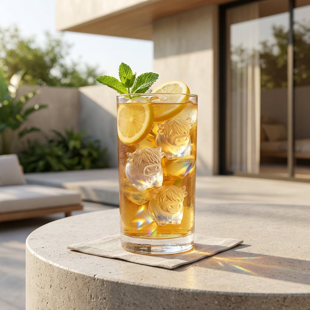 🐮 Mini Highland Cow Ice Cube Mold – Cute 3D Ice for Drinks, Parties & Gifts