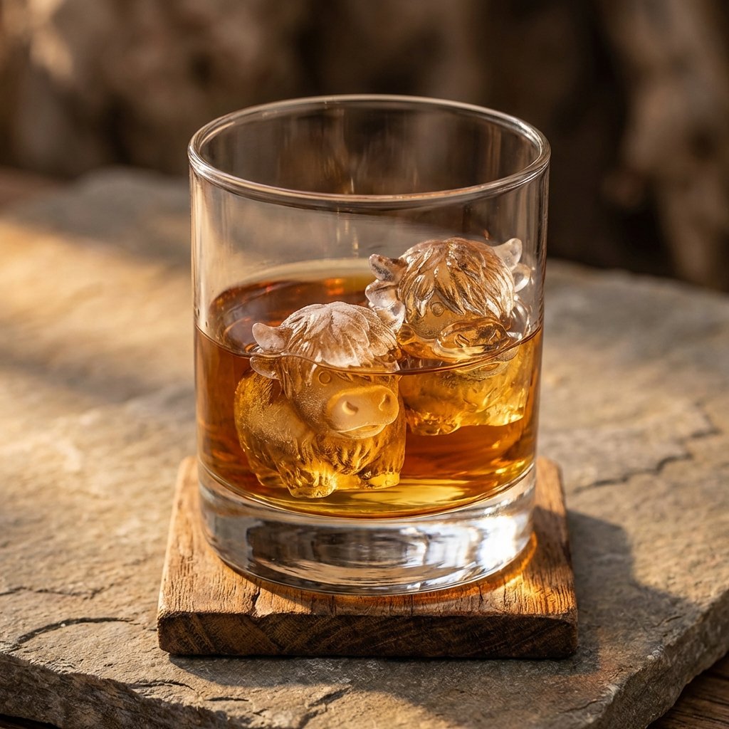 🐮 Mini Highland Cow Ice Cube Mold – Cute 3D Ice for Drinks, Parties & Gifts