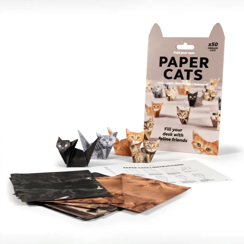50 Pcs DIY Paper Cats Craft Kit